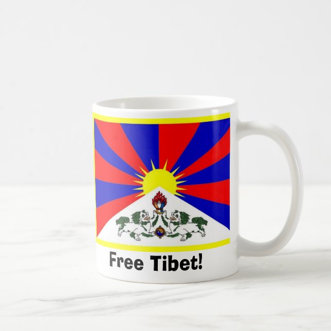 Tibetan Flag - Free Tibet! Coffee Mug (Right)