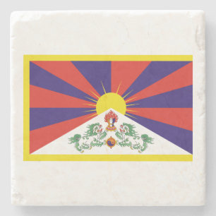Tibetan Flag (Tibet) Stone Coaster