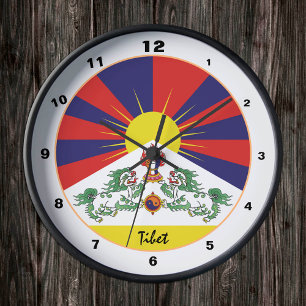 Tibetan Flag & Tibet trendy fashion /design clock