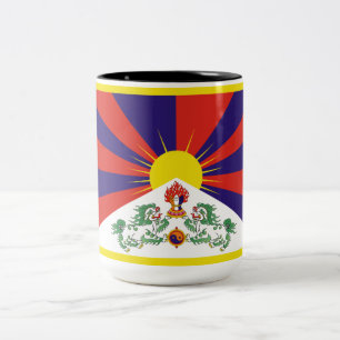 Tibetan Flag Two-Tone Coffee Mug