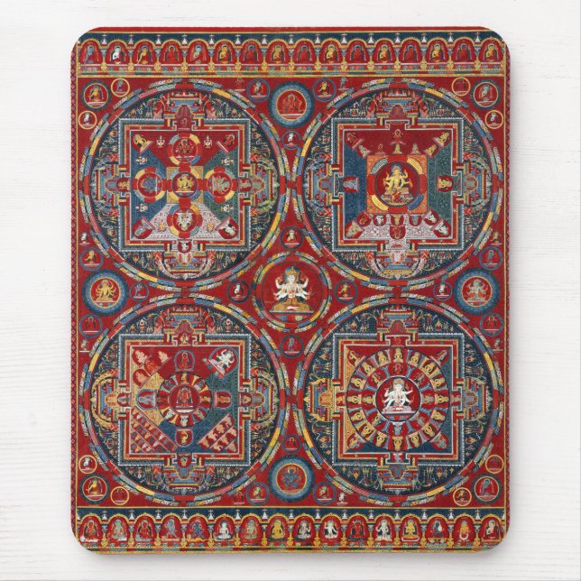 Tibetan Four Mandalas of the Vajravali Series Mouse Pad (Front)