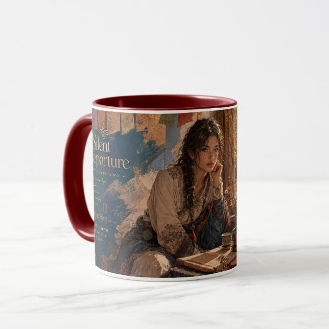 Tibetan Inspired Guesthouse Interior Art Mug (Front Left)