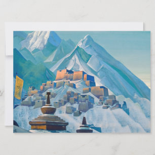 Tibetan Landscape in the Himalaya Mountain Peaks Card