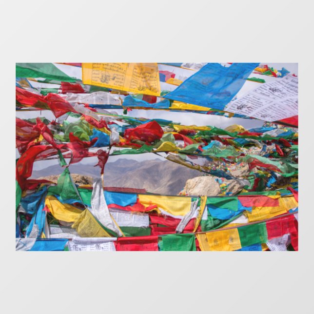 Tibetan landscape with prayer flags - Himalaya (Sheet)