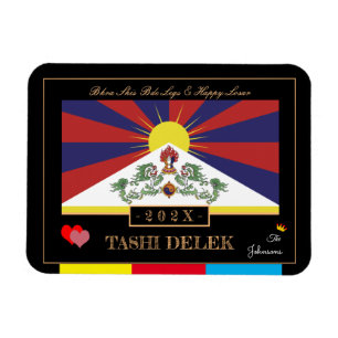 Tibetan Losar & Tashi Delek - New Year /flag Tibet Magnet