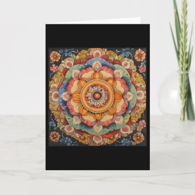 Tibetan Mandala Sacred Geometry  Card (Front)