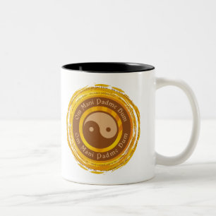 Tibetan Mantra Yin Yang Two-Tone Coffee Mug