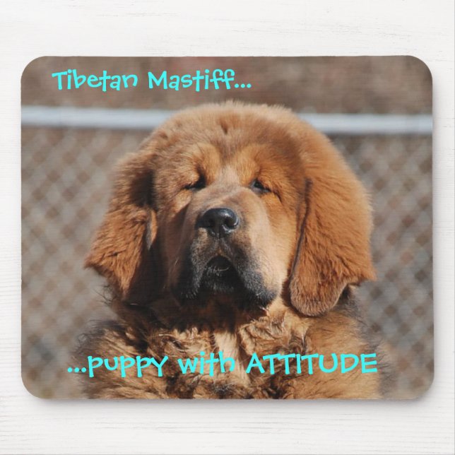 Tibetan Mastiff Attitude Mouse Pad (Front)