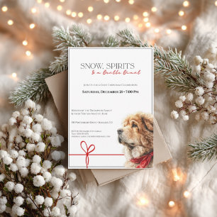 Tibetan Mastiff Christmas Party Invitation