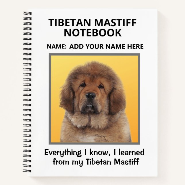 Tibetan Mastiff Composition Notebook (Front)
