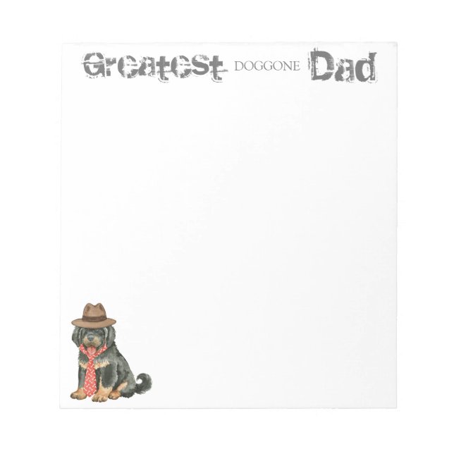 Tibetan Mastiff Dad Notepad (Front)