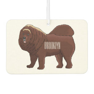 Tibetan Mastiff dog cartoon illustration Car Air Freshener