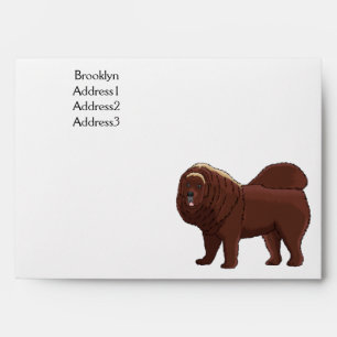 Tibetan Mastiff dog cartoon illustration Envelope