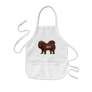 Tibetan Mastiff dog cartoon illustration Kids Apron