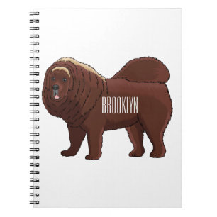 Tibetan Mastiff dog cartoon illustration Notebook