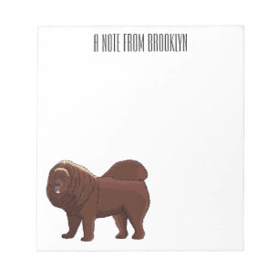 Tibetan Mastiff dog cartoon illustration Notepad