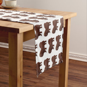 Tibetan Mastiff dog cartoon illustration Short Table Runner