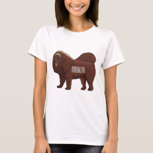 Tibetan Mastiff dog cartoon illustration T-Shirt