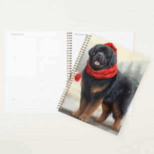 Tibetan Mastiff Dog in Snow Christmas Planner