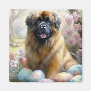 Tibetan Mastiff Dog with Easter Eggs Holiday  Magnet