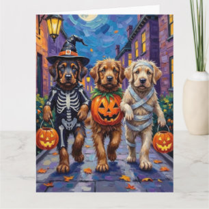 Tibetan Mastiff  Dogs In Halloween Costumes Card