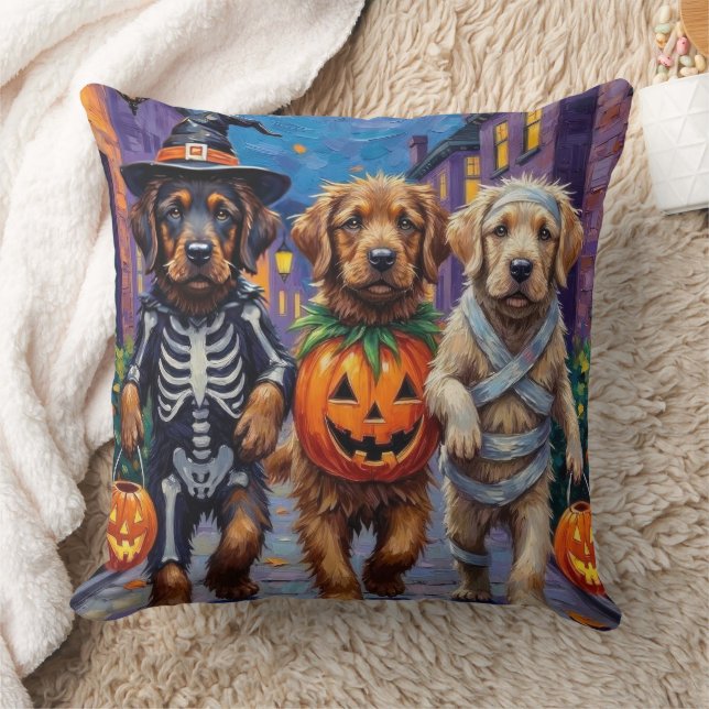 Tibetan Mastiff  Dogs In Halloween Costumes Cushion (Blanket)
