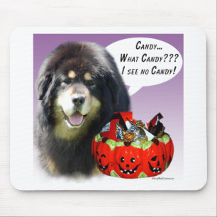 Tibetan Mastiff Halloween Candy Mouse Pad
