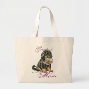 Tibetan Mastiff Heart Mum Large Tote Bag