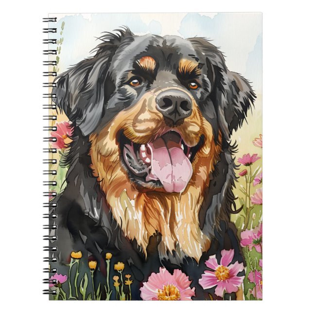 Tibetan Mastiff Journal Watercolor Dog Gift (Front)
