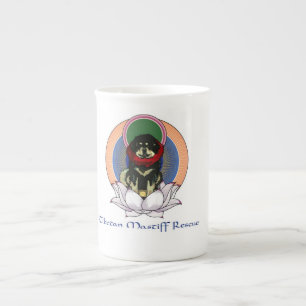 Tibetan Mastiff Lotus Flower Bone China Mug