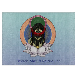 Tibetan Mastiff Lotus Flower Logo Cutting Board