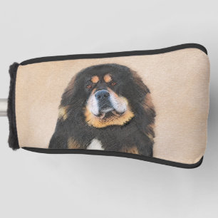 Tibetan Mastiff Painting - Cute Original Dog Art Golf Head Cover