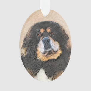 Tibetan Mastiff Painting - Cute Original Dog Art Ornament
