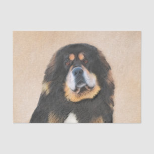 Tibetan Mastiff Painting - Cute Original Dog Art Tissue Paper