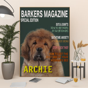 Tibetan Mastiff Parody Magazine Cover Photo Print