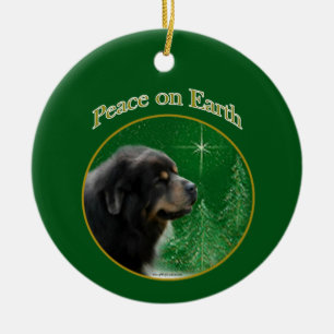 Tibetan Mastiff Peace Ceramic Ornament
