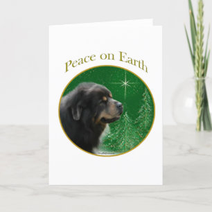Tibetan Mastiff Peace Holiday Card