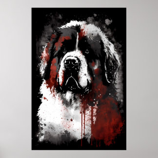 Tibetan Mastiff Portrait Poster