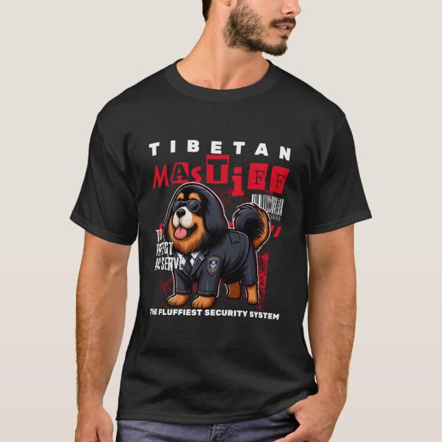 Tibetan Mastiff security T-Shirt (Front)