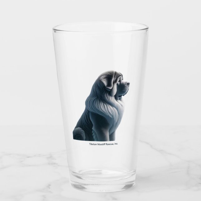 Tibetan Mastiff Sitting Glass (2)  (Front)