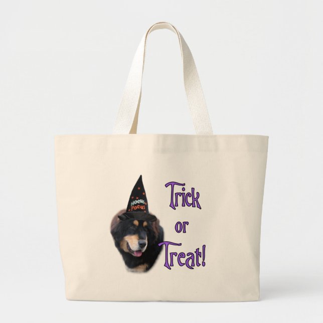 Tibetan Mastiff Trick Large Tote Bag (Front)