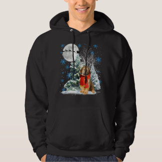 Tibetan Mastiff Under Moonlight Snow Christmas Paj Hoodie