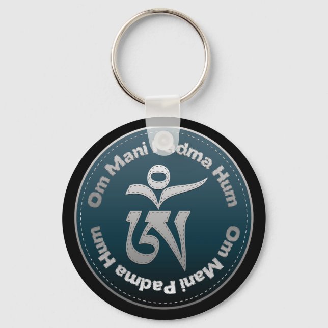 Tibetan Om Stitch Key Ring (Front)