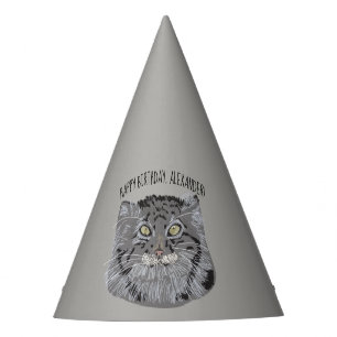 Tibetan Pallas Cat Personalised Party Hats
