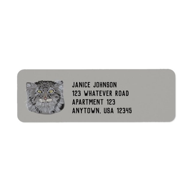 Tibetan Pallas Cat Return Address Labels (Front)