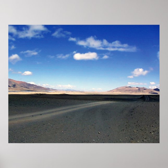 Tibetan Plateau Highway on the way to Mt Kailash Poster (Front)