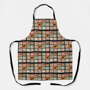 Tibetan Spaniel Apron (Black Background)