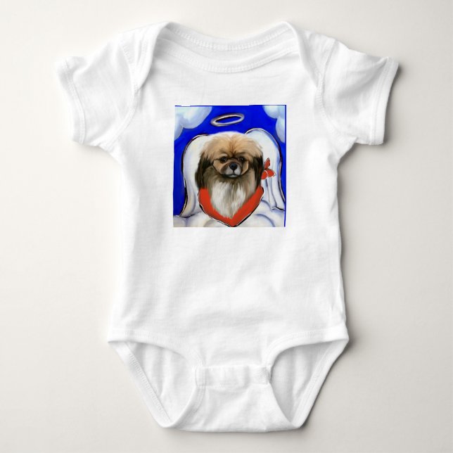 Tibetan Spaniel Baby Bodysuit (Front)