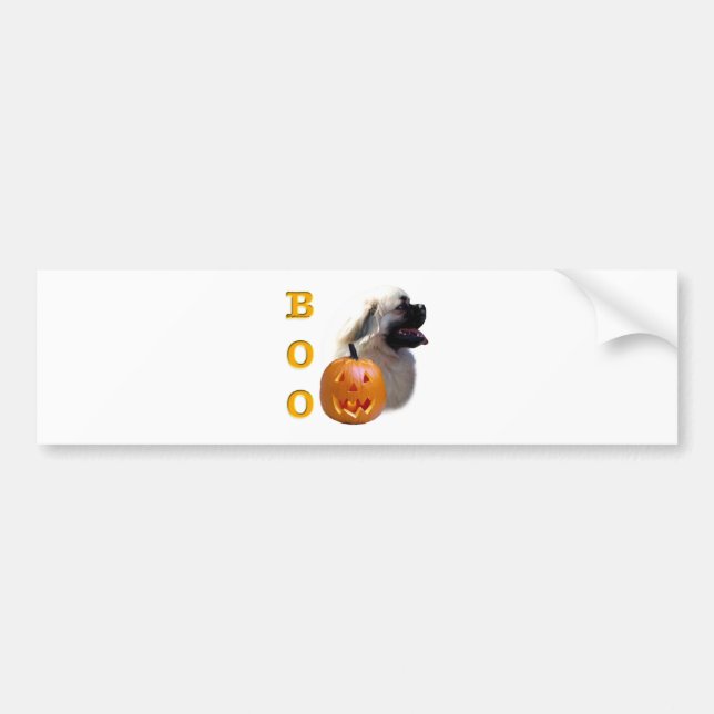 Tibetan Spaniel Boo Bumper Sticker (Front)