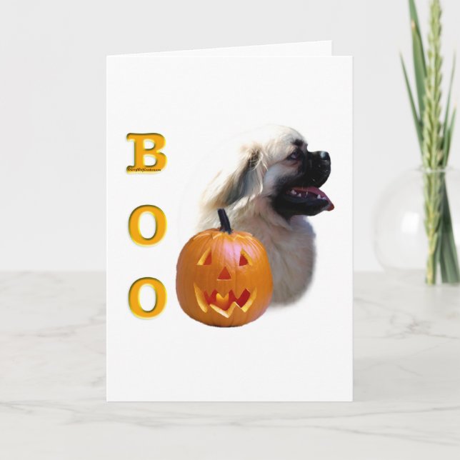 Tibetan Spaniel Boo Card (Front)